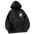 thumbnail image 4 of Sudadera con capucha para hombre y mujer, chaqueta negra con bolsillos para invierno, otoño, senderismo M Yuyangstore Sudadera con capucha, 4 of 8