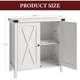 thumbnail image 2 of Ensemble d'Armoires de Rangement Style Ferme pour Entrée – Buffet Bahut 2 Pcs avec Tablettes Ajustables et 2 Portes – Console Polyvalente pour l'Organisation du Salon, de la Salle à Manger Ou du Couloir, Contraste de Couleurs Brun+blanc, 2 of 8