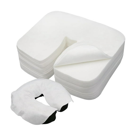 300 Count Disposable Face Cradle Covers, Non-Sticking Massage Face Covers, Headrest Covers for