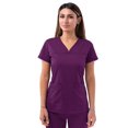 thumbnail image 1 of Bata Médica Adar Pro Para Mujer - Blusa Médica Sweetheart Con Cuello En V - P4210 - Berenjena - Xl, 1 of 5