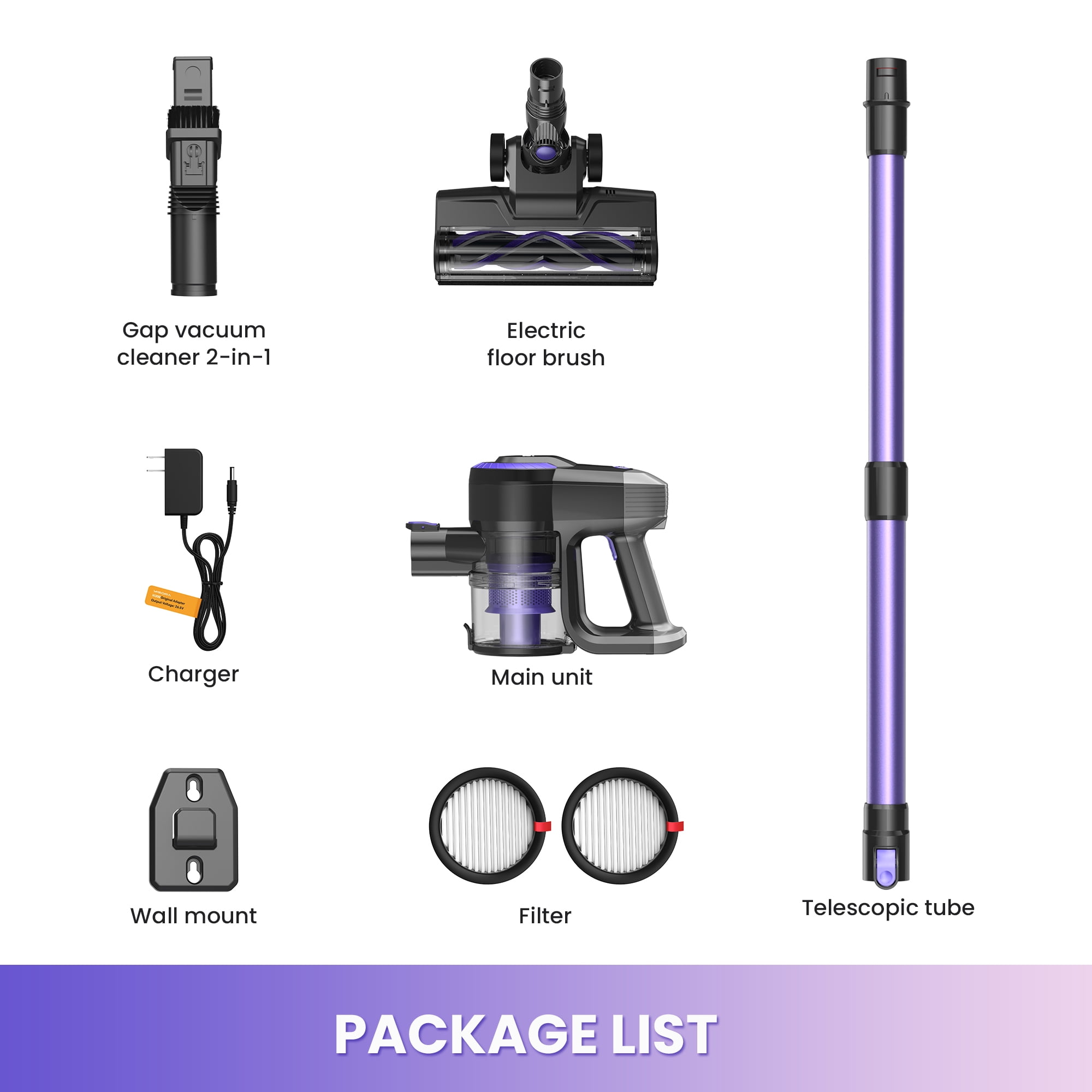 INSE Lightweight Cordless Stick Vacuum Cleaner for Carpet Hardwood Floor Pet Hair