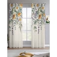 thumbnail image 2 of Floral Eucalyptus Leaves Sheer Curtains 84 Inch Length 2 Panels Set for Living Room/Bedroom, Daisy Summer Botanical Rustic Kitchen Curtains Grommet Semi-Sheer Curtains Window Treatments 52"x84"x2, 2 of 7