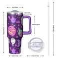 thumbnail image 2 of Halloween Spooky Skeleton Bat 40 Oz Tumbler with Handle and Straw, Stainless Steel Cup, Holiday Gift Mug, 2 of 5