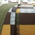 thumbnail image 3 of Cozy Line Home Fashions Patchwork Cotton Quilt Set, Queen - Reversible, 3 of 5