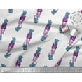 thumbnail image 3 of Soimoi Poly Georgette Fabric Leaves & Floral Block Printed Craft Fabric by The Yard 52 Inch Wide, 3 of 3