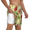 thumbnail image 3 of Gaeub Cherries and Ladybirds Mens Swim Trunks Stretch Beach Shorts Quick Dry for Men Swim Shorts Swimwear with Pockets- XX-Large, 3 of 9
