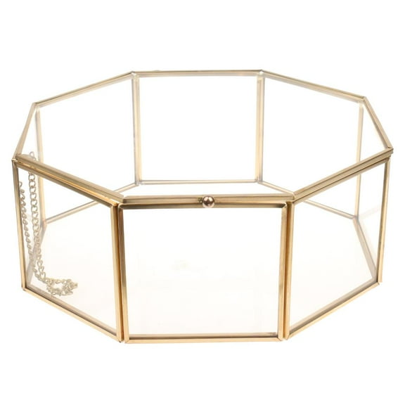 Yunhgft Freestanding Clear Glass Geometric Terrarium Succulent Plants Indoor Planter 15.5x15.5x7.5 cm