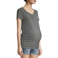 thumbnail image 3 of Time and True Women's Maternity Short Sleeve V-Neck T-Shirt, 3 of 6