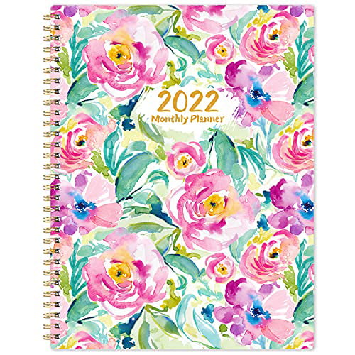 Thick Paper Holidays 2022 Planner 2022 Weekly & Monthly with Tabs Jan Dec 2022 2022 Planner Black Contacts Twin-Wire Binding 8 x 10 Calendar 