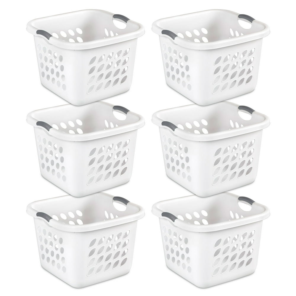 Sterilite 12178006 Ultra Square Laundry Basket with Titanium Inserts (6
