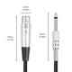 thumbnail image 2 of Cable de micrófono XLR hembra a conector mono TS de 1/4 (6,35 mm) Cable de micrófono no balanceado, 2 of 9