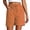 v#24Brown101, variant on Rggeeun Women'S Shorts Solid Color Elastic Waist Knit Soft Cargo Knee-Length Pleated Loose Fit With Adjustable Tie & Side Buttons For Summer Play Sports Delicate Bottoms,Beige,L