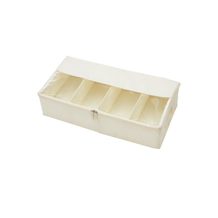

Felirenzacia Divided Multifunctional Fabric Shoe Box Home Storage Box With Visibility & Side Handle Design 23.6x 11.8x 5.7inch