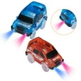 thumbnail image 2 of Tinglu 2pcs Electric Tracks Cars LED Flashing Car Toys Looping Race Run Set Flexible Glow in the Dark Toy with 5 LED Lights for Boys and Girls, 2 of 8