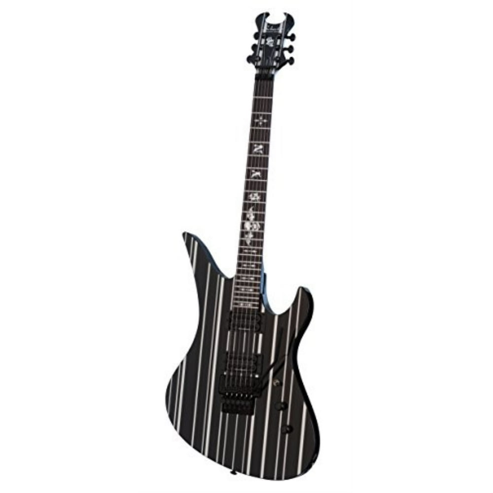 schecter 6 string solid-body electric guitar, gloss black (1739