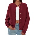thumbnail image 3 of PRETTYGARDEN Cardigan Sweaters for Women Long Sleeve Open Front Button Down Trendy Fall Fashion Knit Winter Coats, 3 of 10