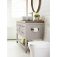 thumbnail image 3 of Amerock Mulholland Oil-Rubbed Bronze Pivoting Double Post Toilet Paper Holder, 3 of 8