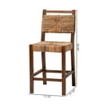 thumbnail image 4 of bali & pari Cordoba Bohemian Natural Seagrass and Mahogany Wood 2-Piece Counter Stool Set, 4 of 20