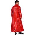 thumbnail image 4 of Disfraces de motociclismo para hombre, capa de charol de manga larga, abrigo, ropa para fiesta y discoteca, puesta en escena, disfraz Rave, 4 of 5