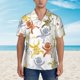 thumbnail image 2 of Fotbe Cartoon Monkey Camisa Hawaiana para Hombre Unisex – Camisa Casual de Verano con Botones de Manga Corta de Algodón y Lino,Small, 2 of 7