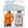 thumbnail image 3 of Anbech Heart Printed T-Shirt for Women Casual Colorful Graphic Hearts Tees Junior Girls Short Sleeve Tee Tops with Crew Neck, 3 of 10