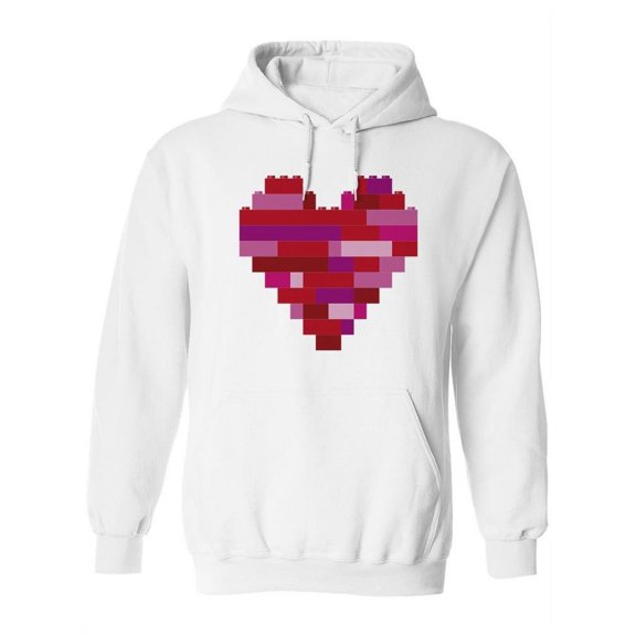 Building Block Heart Hoodie Women -Image by Shutterstock, Female 5X-Large