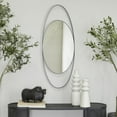 thumbnail image 2 of CosmoLiving by Cosmopolitan 16" x 42" Black Oval Wall Mirror, 2 of 7