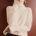 thumbnail image 6 of Women'S Turtle Neck Sweater Fall Winter Long Sleeve Chunky Knitted Trendy Pullover Tops Color XXL, 6 of 9