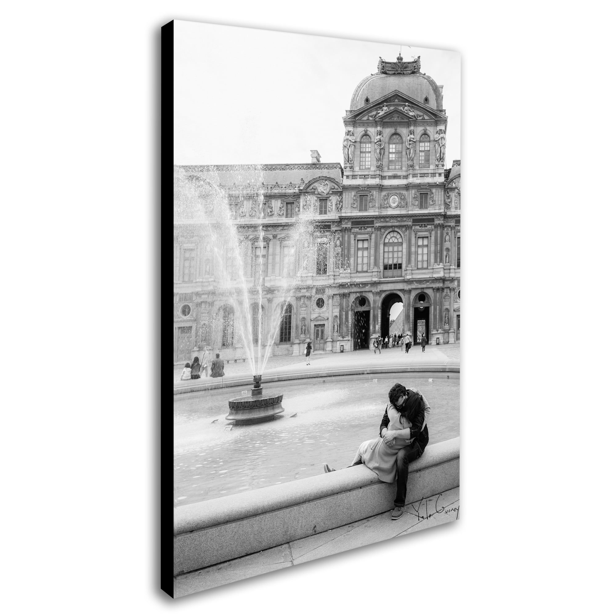 Trademark Fine Art "Paris Kiss" Canvas Art by Yale Gurney