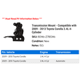 thumbnail image 2 of Transmission Mount - Compatible with 2009 - 2013 Toyota Corolla 2.4L 4-Cylinder 2010 2011 2012, 2 of 2