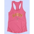 thumbnail image 3 of Sassy Gold Banner Racerback Tank Women -Image by Shutterstock, Female x-Small, 3 of 4