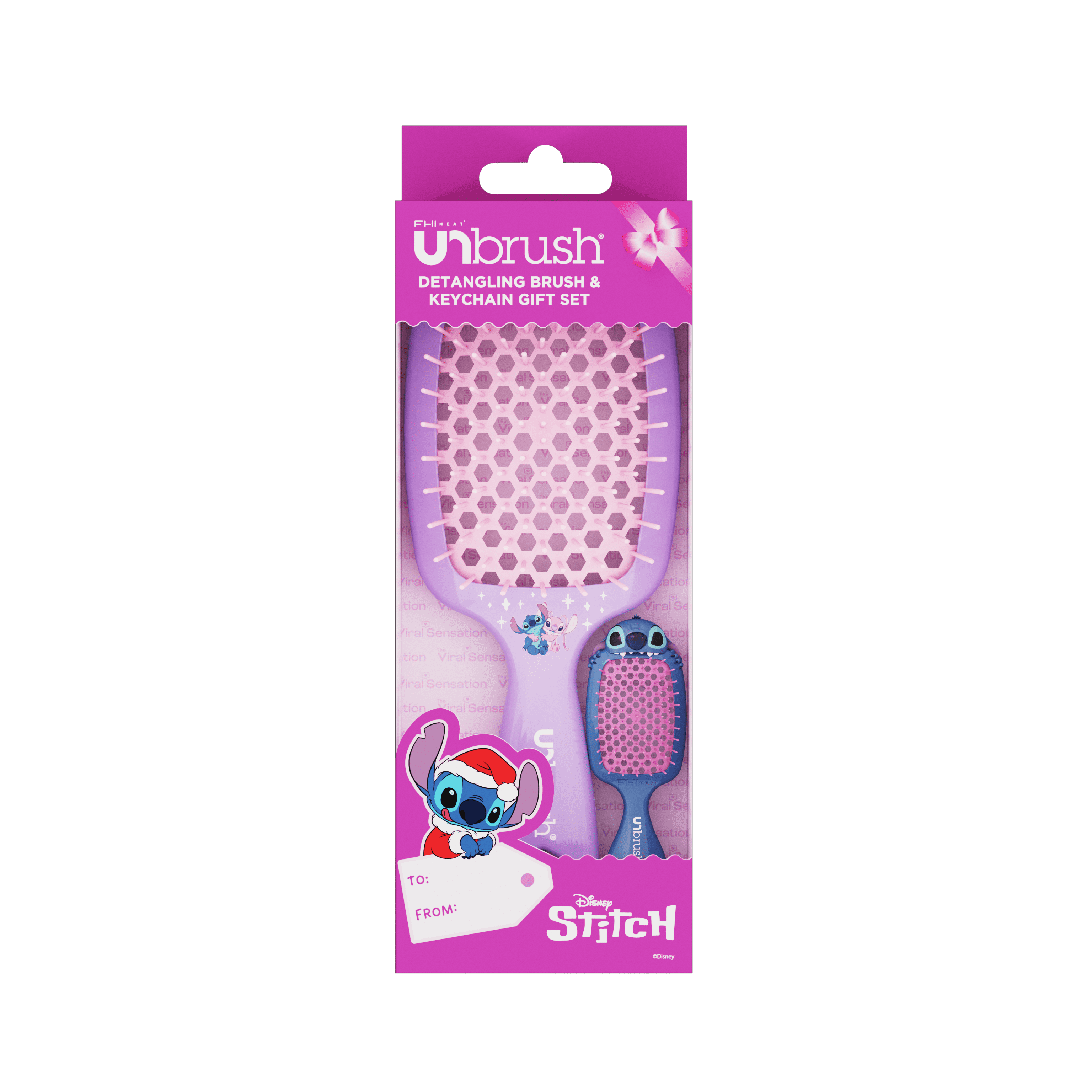 FHI Heat Disney Stitch UNbrush® Gift Set, Detangling for All Hair Types, Purple