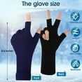 thumbnail image 2 of 6 Pairs Unisex Half Finger Gloves Warm Stretchy Knit Fingerless Gloves Lengthen Wrist Soft Gloves for Women Men, 2 of 7
