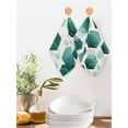 thumbnail image 2 of Turquoise Marble Kitchen Dish Towels for Drying Dishes Set of 4, Gold White Geometric Hexagon Modern Waffle Weave Microfiber Hand Tea Bathroom Towels Quick Dry & Absorbent Towel 12x12, 2 of 7
