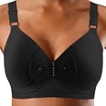 thumbnail image 2 of Akiihool Everyday Bras for Women Women's Minimizer Bras Comfort Cushion Strap Wirefree Full Coverage Large Bust Bra (Black,40), 2 of 3