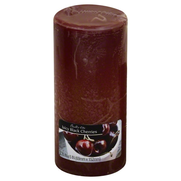 Fortune Products Candle-Lite Black Cherry Pillar Candle (Set of 2)