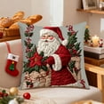 thumbnail image 6 of FastXmas 17.7x7.7" Christmas Style Pillow Covers Decoration,Santa Cottage Printing Pattern Pillow Case Ornament,Throw Pillow Cover for Sofa Couch, Indoor Outdoor Winter Xmas Holiday Party, 6 of 6