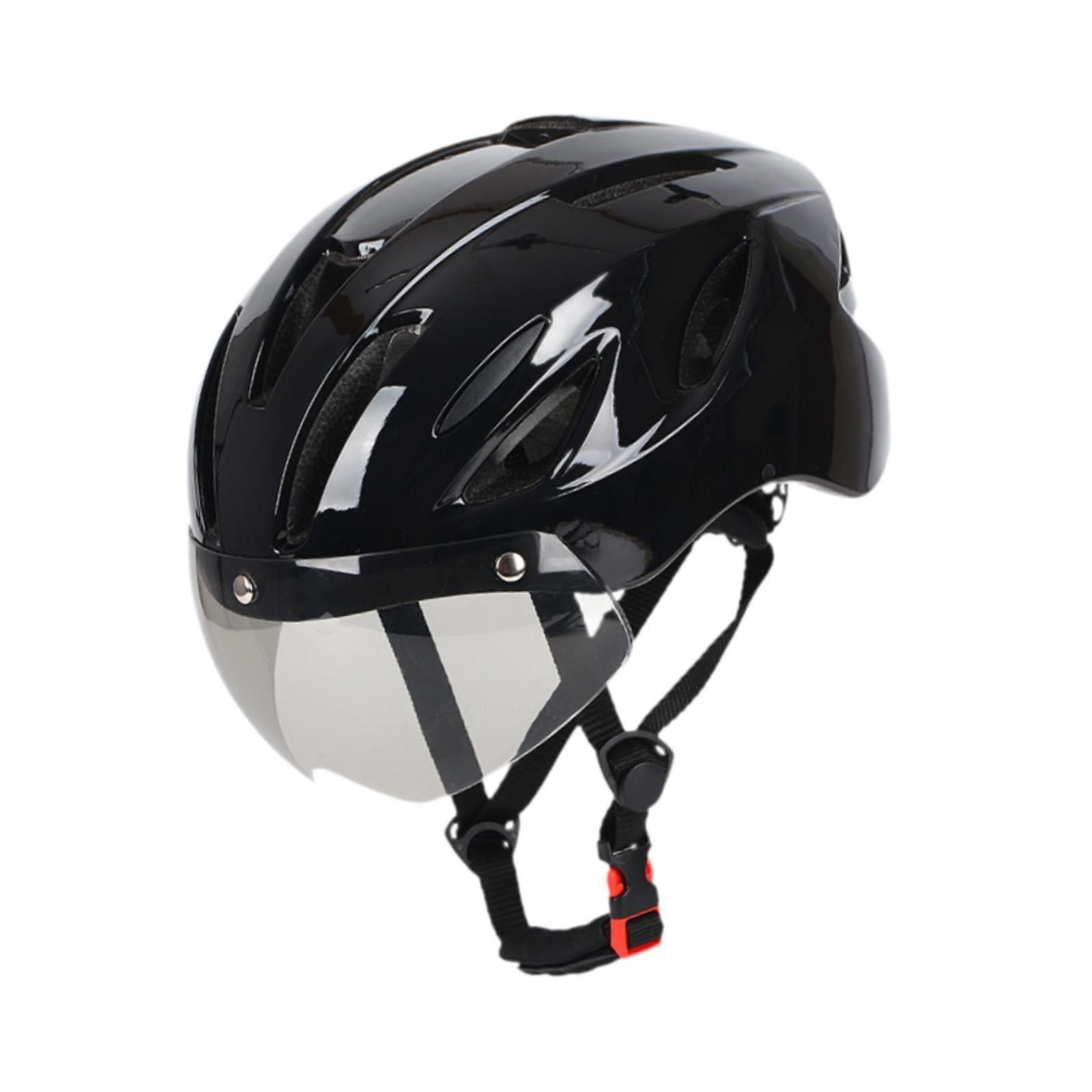 lacooooppia Bike Helmet Hat Equipment Detachable Padded Ventilation Cycling Helmet with Visor for Mountain Bike Road Bike Cycling Outdoor Black