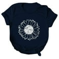 thumbnail image 1 of PENGXIANG T-Shirt Décontracté à Manches Courtes Col Rond Ample pour Femmes, 1 of 5