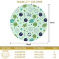 thumbnail image 3 of Football and Volleyball Lightgreen Pattern Round Tablecloth 70"x70", Wrinkle Resistant Wipeable Table Cover for Kitchen Dining Room Picnic Patio and Party, 3 of 6