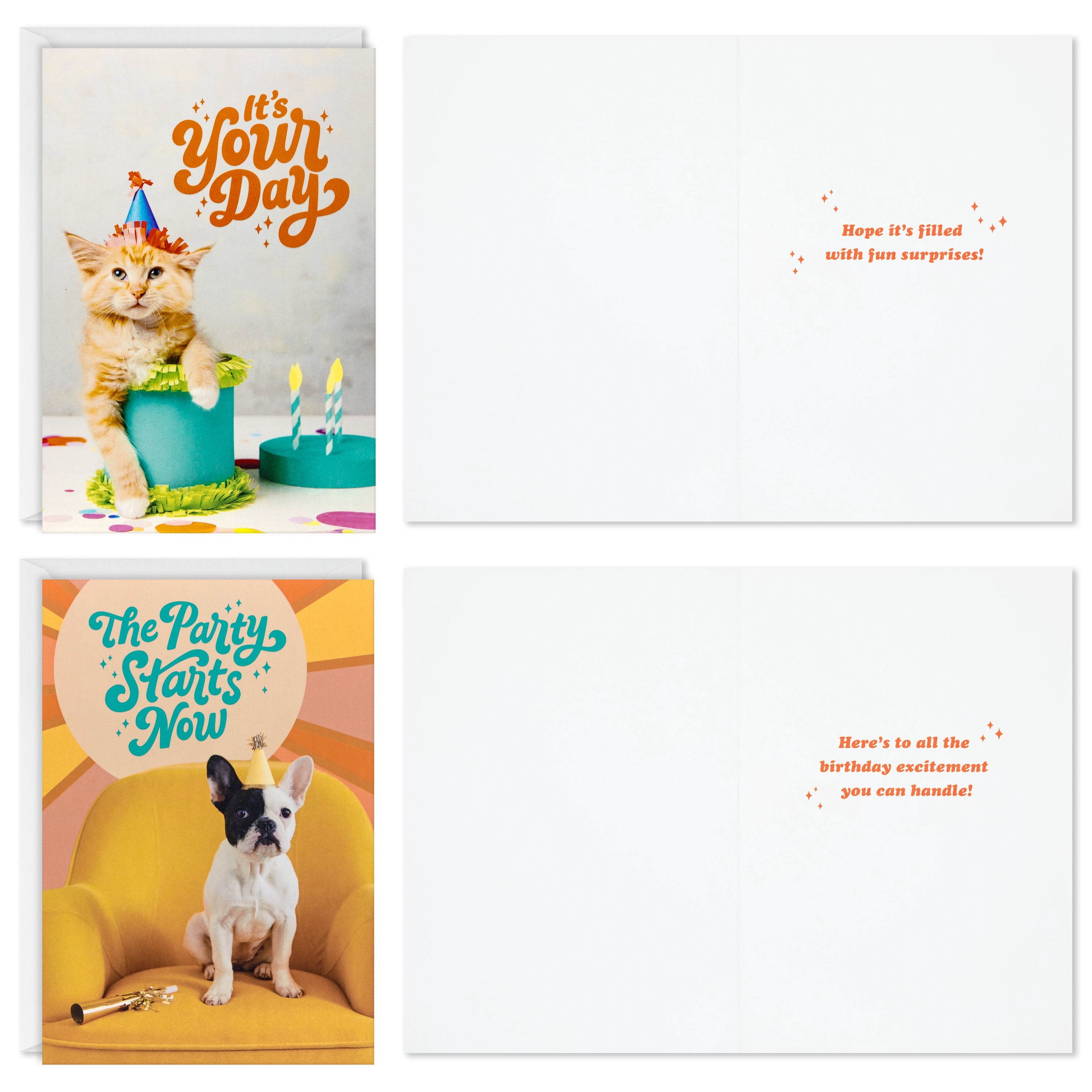 Hallmark Birthday Cards (Party Pets), 12 Count