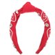 thumbnail image 1 of KAKOWELY Diadema para mujer, diadema de fútbol con nudo de cuentas, diadema ancha anudada, 1 of 4