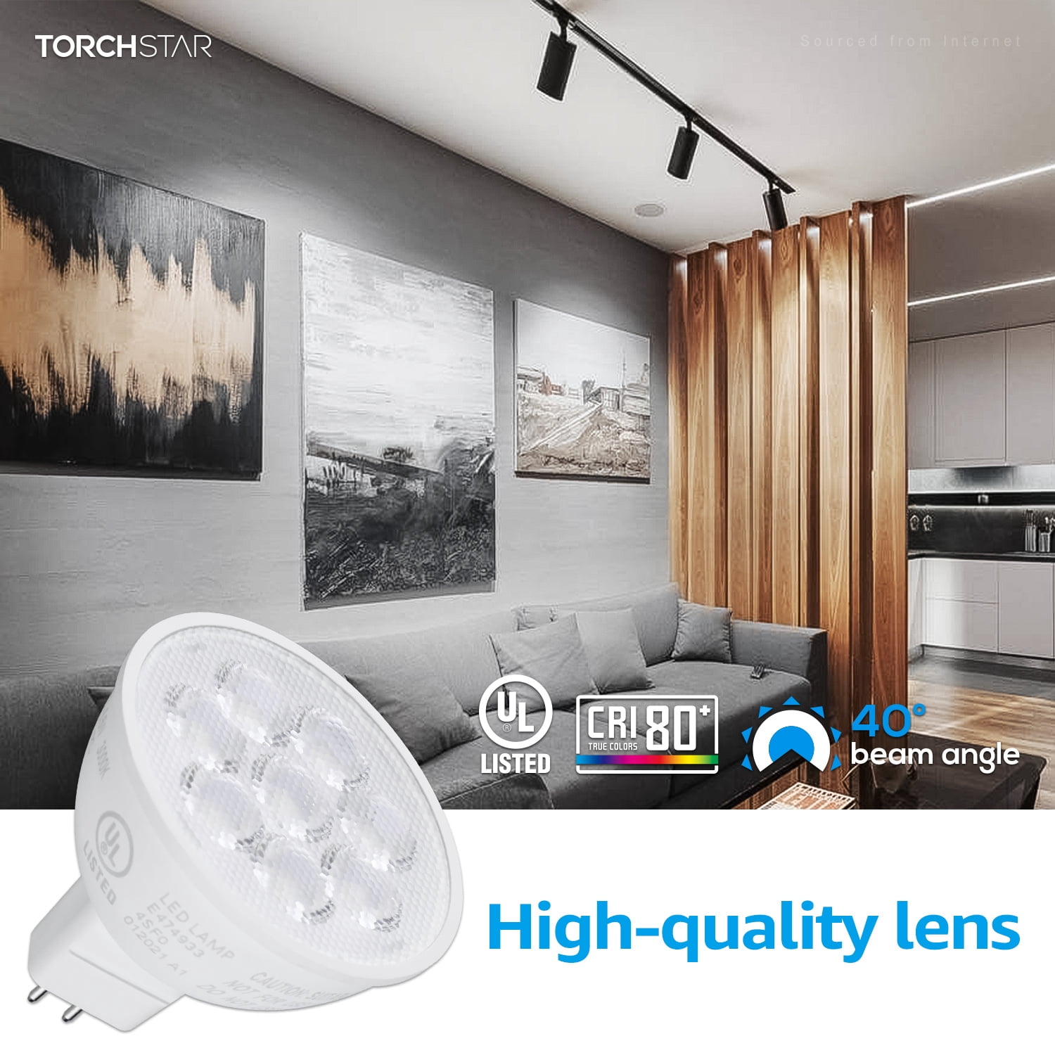 18 Pack MR16 LED Light Bulb, GU5.3 Bi-Pin Base, 50W Halogen Equivalent, 6.5W Spotlight Bulb, 550lm, 5000K Daylight