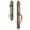 Vintage Brass, variant on Grandeur 848663 Arc Solid Brass Rose Dummy Full Plate 'S' Grip Handleset - Brass