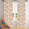 thumbnail image 5 of Blackout Kids Curtains,Beige Cow Heart Pattern Childrens Insulated Curtains Set Of 2,Bedroom Essentials,Toddler Room Decor 42x84in(106x213cm), 5 of 5
