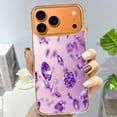 thumbnail image 3 of Case For Apple iPhone Air / 17 Pro / 17 Pro Max Series Case, Slim Thin Transparent Flexible Clear TPU Shockproof Phone Case For iPhone 17 Series, Purple Diamonds Falling, 3 of 6