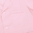 thumbnail image 5 of TiaoBug Women's Lapel Collar Short Sleeve Button Front Hospital Nurse Scrubs Dress Pink X-Large, 5 of 7