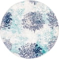 thumbnail image 3 of Unique Loom Coral Ariel Rug , 4' 0" x 4' 0" ,Blue, 3 of 6