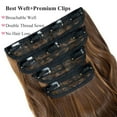thumbnail image 5 of SEGO Clip in Hair Extensions Full Head Thick Long Curly Wave Hair 4 PCS Set Black/Brown/Blonde/Auburn 22", 5 of 10
