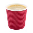 thumbnail image 4 of Restaurantware Ripple Wall Coffee Cups 25 Count 4 Ounce Insulated Crimson Paper Cups, Rolled Rim Spill-Resistant Disposable Paper Non-Slip for Coffee, Beverages, 4 of 8